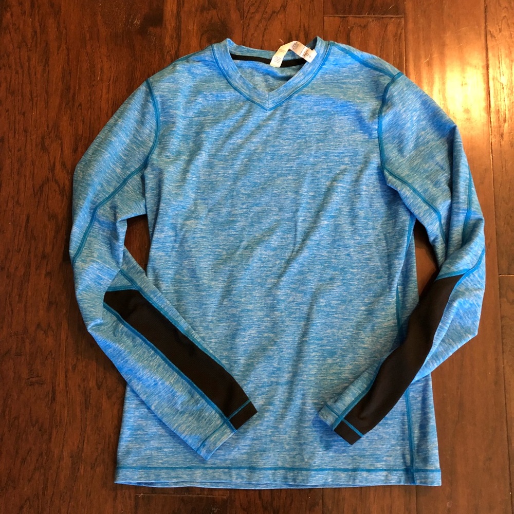 Blue long sleeve Lululemon athletic shirt